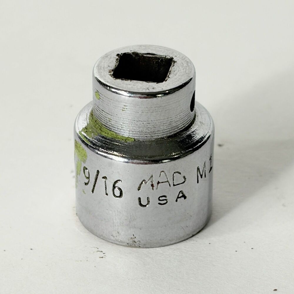 Vintage MAC Tools Socket 9/16 1/4 drive shallow M182 12 point